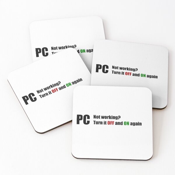 Item preview, PC Not working? Turn it OFF and ON again, designed and sold by coyoteink.