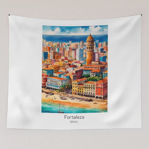 Item preview, Fortaleza brazil  vintage poster designed and sold by paulrommer.