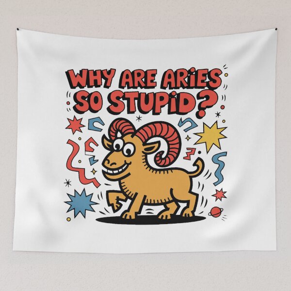 Item preview, Aries Zodiac Popart - "Funny Aries Pop Art T-Shirt: Bold Zodiac Humour"  designed and sold by stickercuffs.