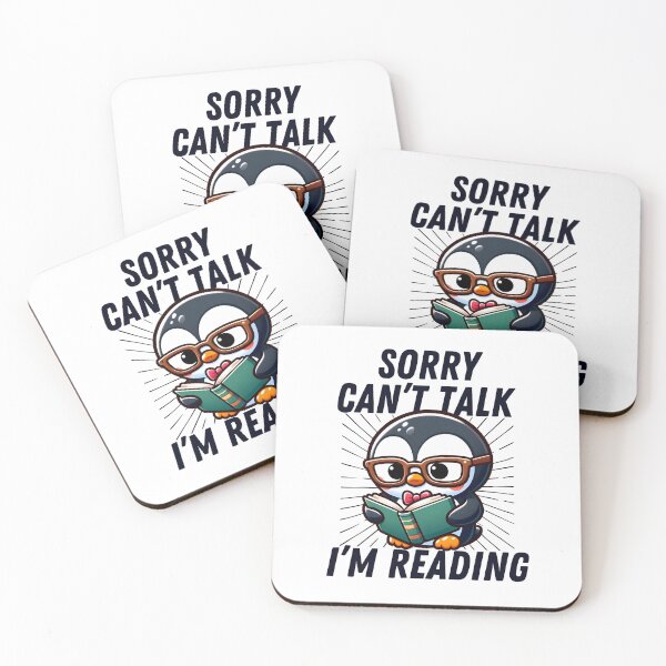 Item preview, Penguin Sorry Can't Talk I'm Reading designed and sold by CuteAndCozyTees.