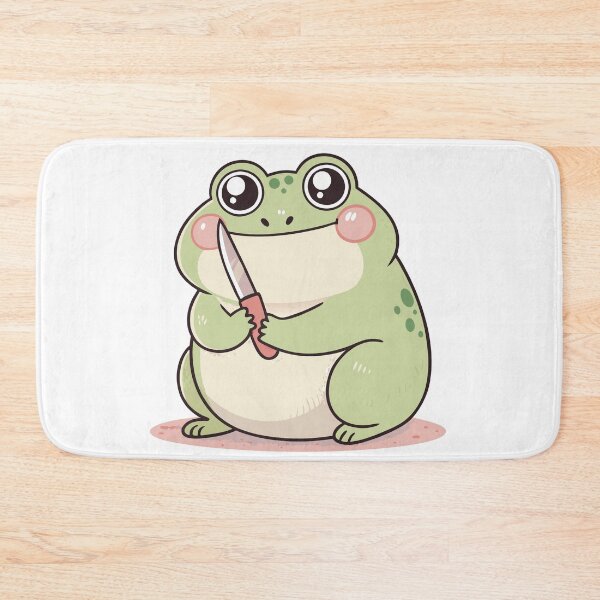 Item preview, Threatening stabby Frog Aura with a knife Sticker designed and sold by TheArtOfRanda.