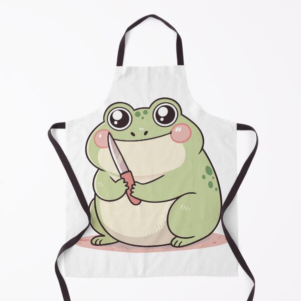 Item preview, Threatening stabby Frog Aura with a knife Sticker designed and sold by TheArtOfRanda.