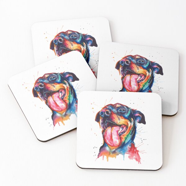 Item preview, Rottweiler Dog Colorful Art designed and sold by doodIllustrate.
