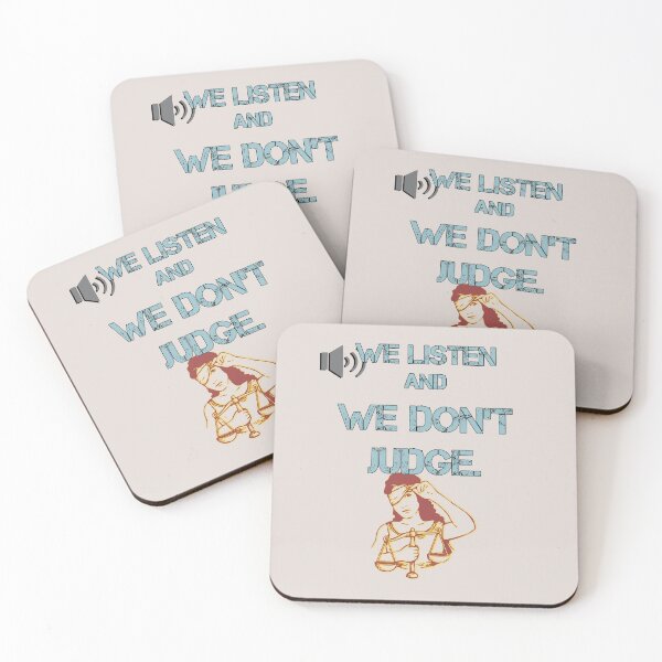 Item preview, Meme viral divertido Escuchamos y no juzgamos Broma divertida designed and sold by Cute & Sassy Custom Gifting Boutiques.