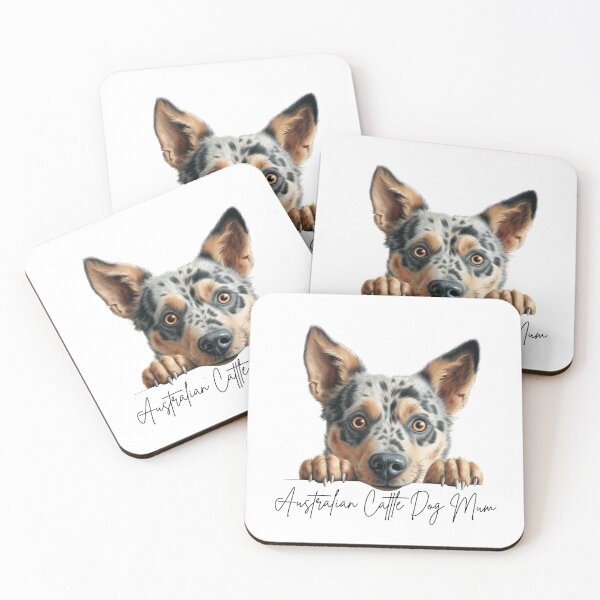 Item preview, Cute Peeking Australian Cattle Dog Mum designed and sold by NicheFifty-Two.