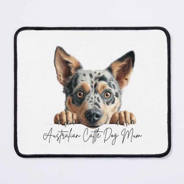 Item preview, Cute Peeking Australian Cattle Dog Mum designed and sold by NicheFifty-Two.