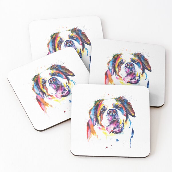 Item preview, Saint Bernard Dog Colorful Art designed and sold by doodIllustrate.