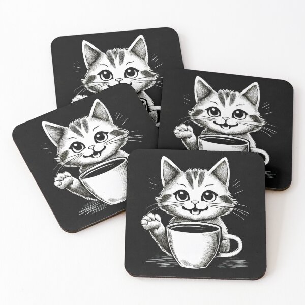 Item preview, Kitten with Coffee designed and sold by Mikhail Palinchak.