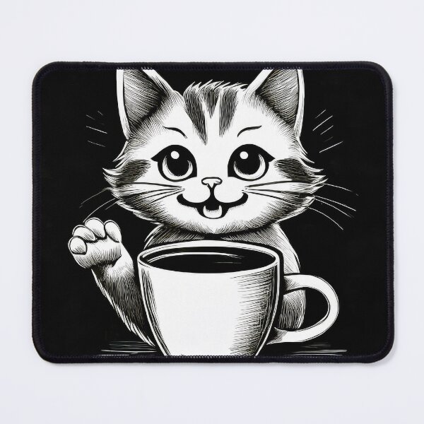 Item preview, Kitten with Coffee designed and sold by Mikhail Palinchak.