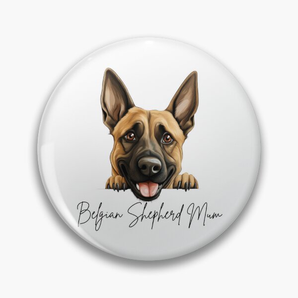 Item preview, Cute Peeking Belgian Shepherd Mum designed and sold by NicheFifty-Two.
