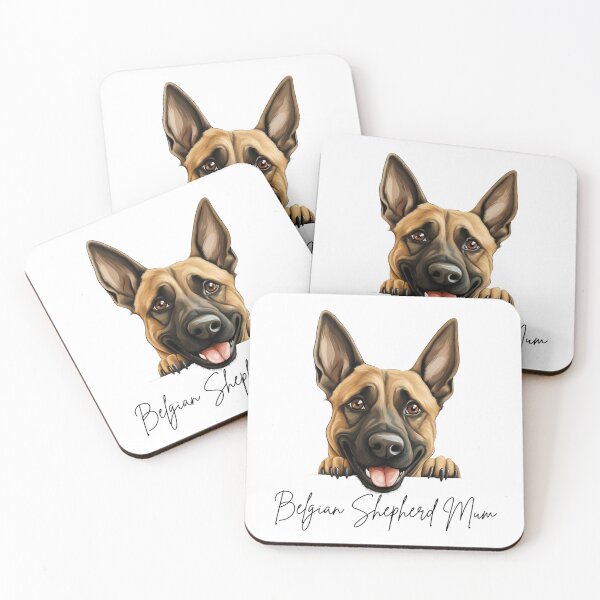 Item preview, Cute Peeking Belgian Shepherd Mum designed and sold by NicheFifty-Two.
