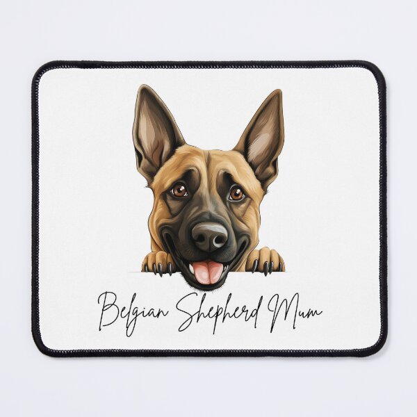 Item preview, Cute Peeking Belgian Shepherd Mum designed and sold by NicheFifty-Two.
