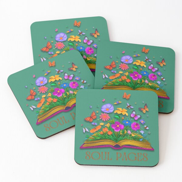 Item preview, Soul Pages Open Book with Blooming Flowers and Butterflies designed and sold by DreamsArtwear.
