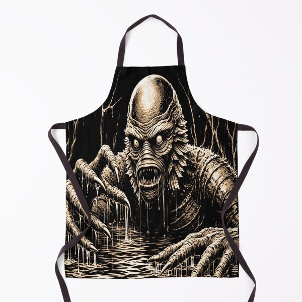 Item preview, The Creature from the black lagoon universal monsters alternative horror inspired original design black death doom stoner metal Goth with demons skulls skeletons and satanic Classic T-Shirt Art Print designed and sold by blackdoggdesign.