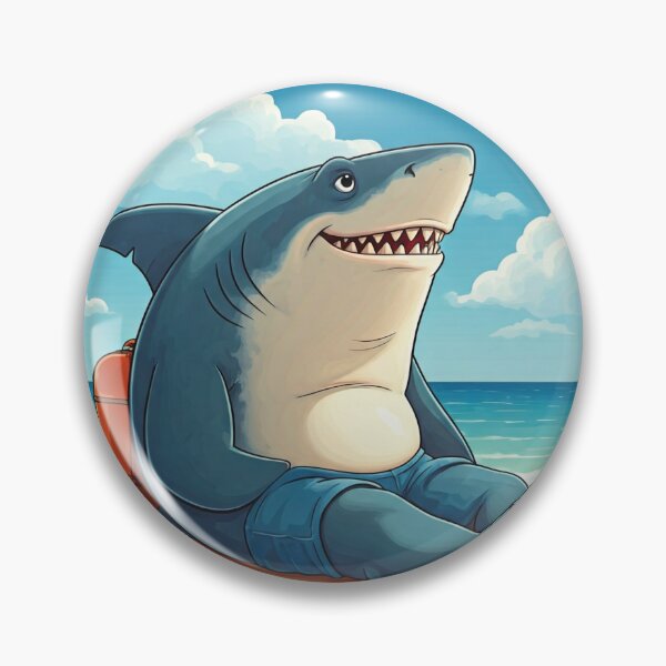 Item preview, Jeff the landshark enjoying vacation on a beach designed and sold by JustSlay28.