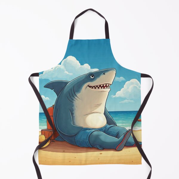 Item preview, Jeff the landshark enjoying vacation on a beach designed and sold by JustSlay28.