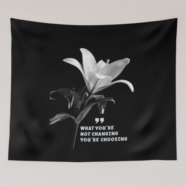 Item preview, Motivational Quote with White Lily Flower designed and sold by xposedbydesign.