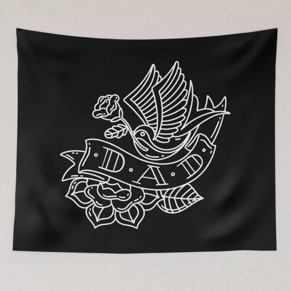 Item preview, Classic "Dad" Tattoo, Dove and Roses - Tribute to Dad designed and sold by Tattee.