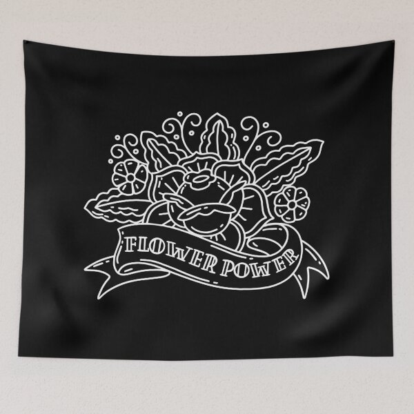 Item preview, Flower Power - Classic Floral Tattoo Design designed and sold by Tattee.