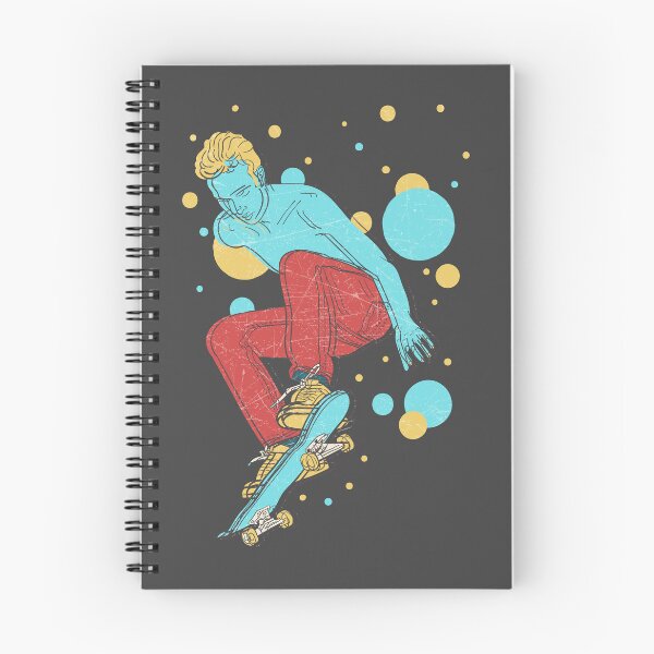 Item preview, A blue guy jumps with a skateboard designed and sold by GreissDesign.