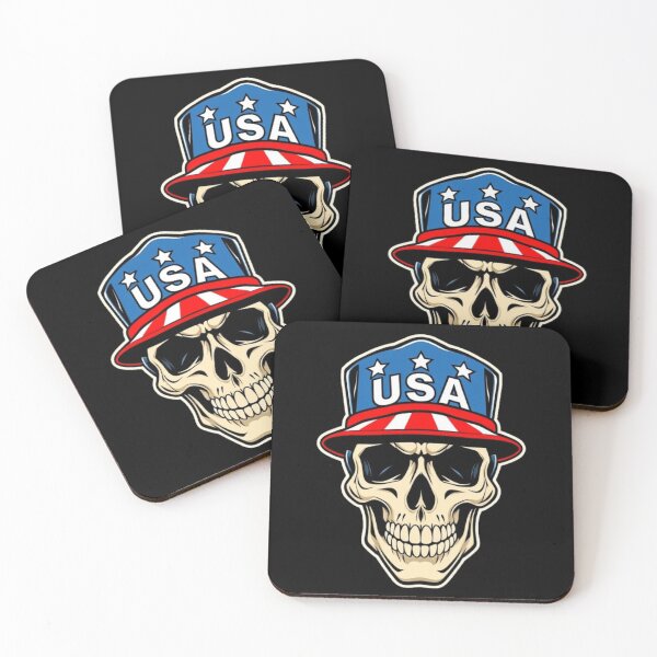 Item preview, Patriotic USA Skull designed and sold by ChestJestTees.