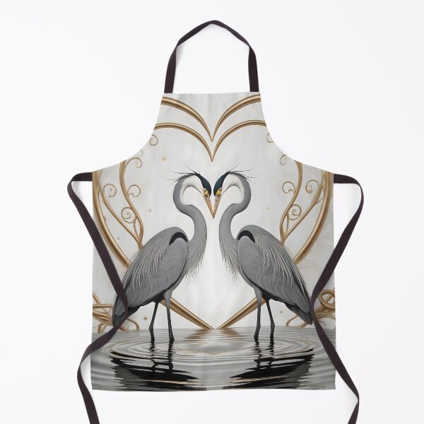 Item preview, Romantic Heron Heart Design – Golden Elegance by LaLi Designs designed and sold by LaLi-Designs.