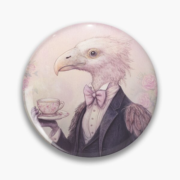 Item preview, Elegant Plains Wanderer Bird Sticker with Tea Cup designed and sold by zax454.