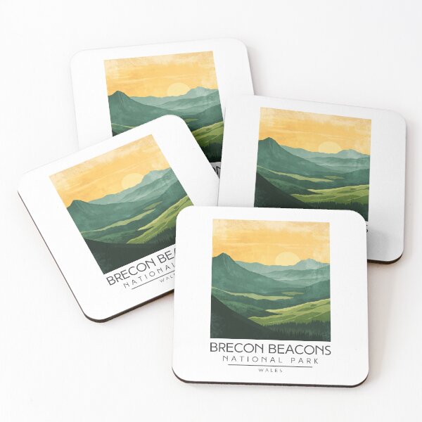 Item preview, A Vintage Travel Poster of Brecon Beacons National Park - Wales  designed and sold by GoodOldVintage.