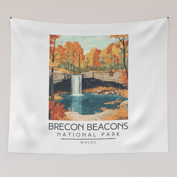 Item preview, A Vintage Travel Poster of Brecon Beacons National Park - Wales  designed and sold by GoodOldVintage.