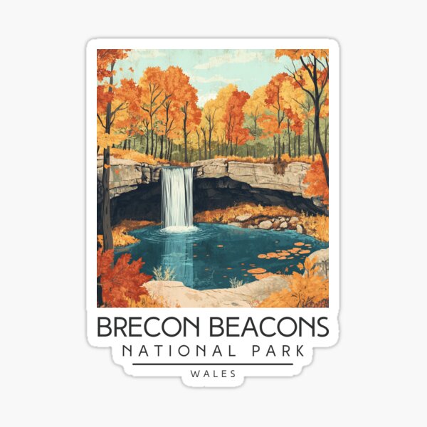 Artikel-Vorschau von Ein Vintage-Reiseposter des Brecon Beacons Nationalparks - Wales, designt und verkauft von GoodOldVintage.