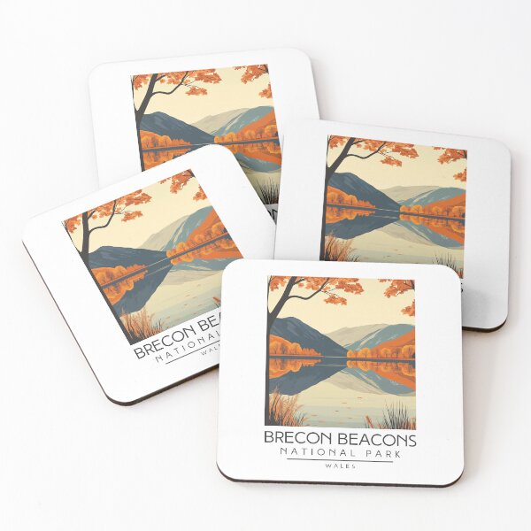Item preview, A Vintage Travel Poster of Brecon Beacons National Park - Wales  designed and sold by GoodOldVintage.
