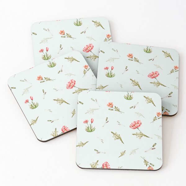Item preview, seamless watercolor patterns set Garden Friends: Bunnies and Hedgehogs designed and sold by NelenaArt.