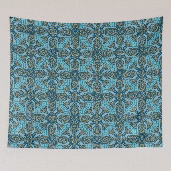 Item preview, Batik - Round Cross - Dark Blue designed and sold by JoseYeste.