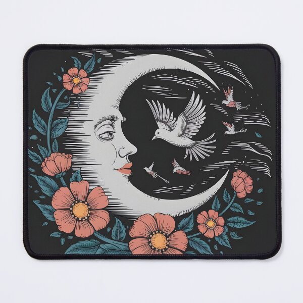 Item preview, Flowers, birds, wind, moon designed and sold by wzetart.