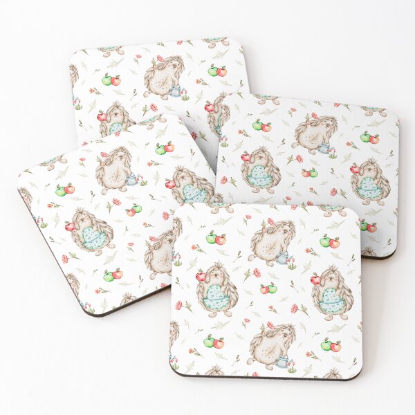 Item preview, seamless watercolor patterns set Whimsical Garden Tails designed and sold by NelenaArt.