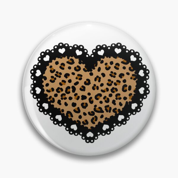 Item preview, Leopard print Heart with Lace Border designed and sold by Snailbabycrafts.