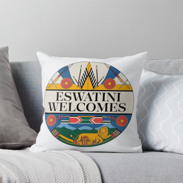 Item preview, Eswatini Welcomes Flag Map Mbabane, Lobamba designed and sold by AnimalsDH305.