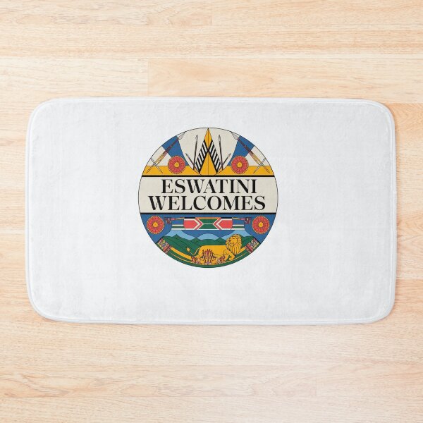 Item preview, Eswatini Welcomes Flag Map Mbabane, Lobamba designed and sold by AnimalsDH305.