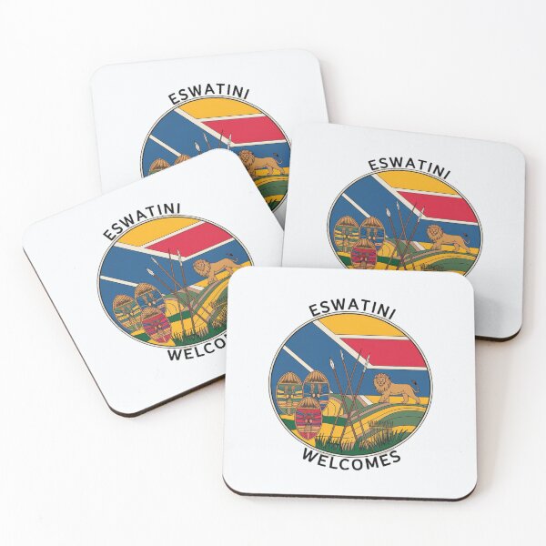Item preview, Eswatini Welcomes Flag Map Mbabane, Lobamba designed and sold by AnimalsDH305.