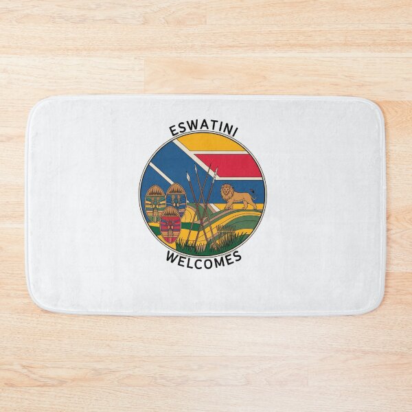 Item preview, Eswatini Welcomes Flag Map Mbabane, Lobamba designed and sold by AnimalsDH305.