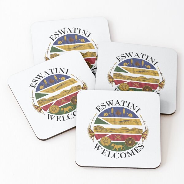 Item preview, Eswatini Welcomes Flag Map Mbabane, Lobamba designed and sold by AnimalsDH305.