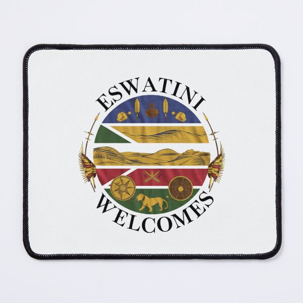 Item preview, Eswatini Welcomes Flag Map Mbabane, Lobamba designed and sold by AnimalsDH305.