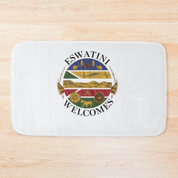 Item preview, Eswatini Welcomes Flag Map Mbabane, Lobamba designed and sold by AnimalsDH305.