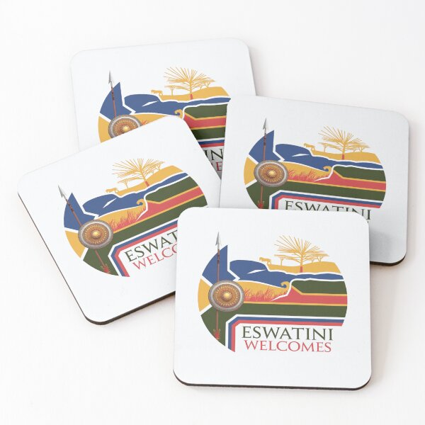 Item preview, Eswatini Welcomes Flag Map Mbabane, Lobamba designed and sold by AnimalsDH305.