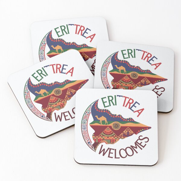 Item preview, Eritrea Welcomes Flag Map Asmara, Red Sea designed and sold by AnimalsDH305.