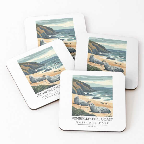 Item preview, A Vintage Travel Poster of Pembrokeshire Coast National Park - Wales  designed and sold by GoodOldVintage.