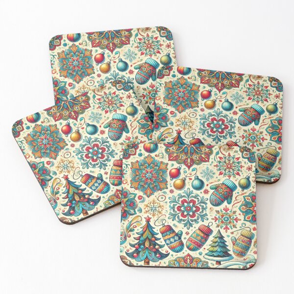 Item preview, Colorful Winter Pattern  designed and sold by CanvasWhimsy.