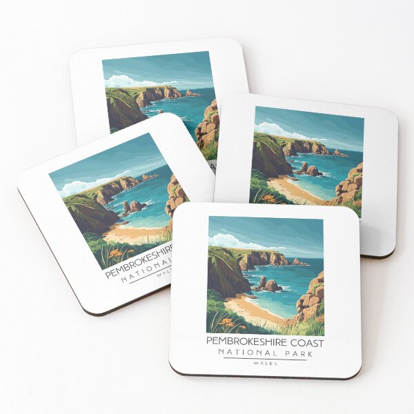 Item preview, A Vintage Travel Poster of Pembrokeshire Coast National Park - Wales  designed and sold by GoodOldVintage.