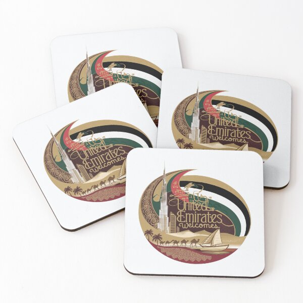 Item preview, United Emirates Welcomes Flag Map Dubai, Abu Dhabi designed and sold by AnimalsDH305.