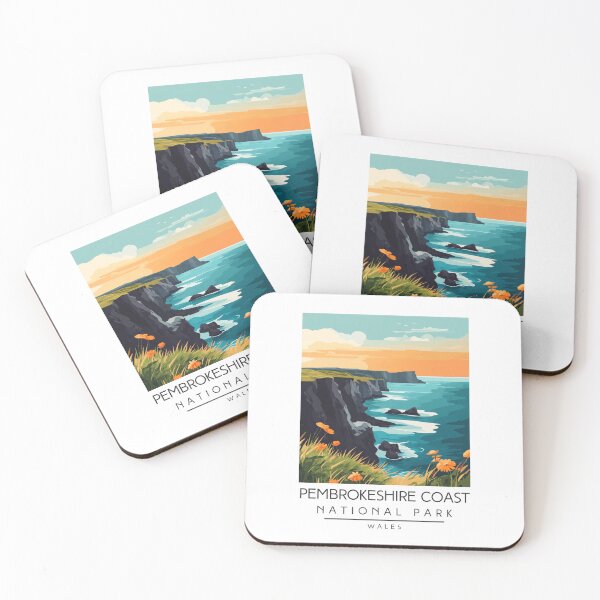 Item preview, A Vintage Travel Poster of Pembrokeshire Coast National Park - Wales  designed and sold by GoodOldVintage.